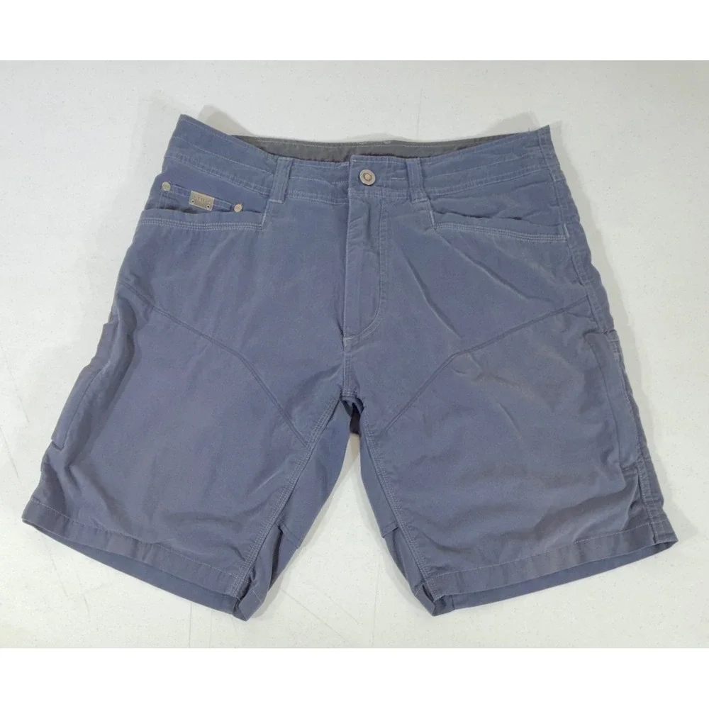 KUHL Radikl Shorts 32 Blue Vented Crotch Hiking Outdoor Utility Gorpcore Casual